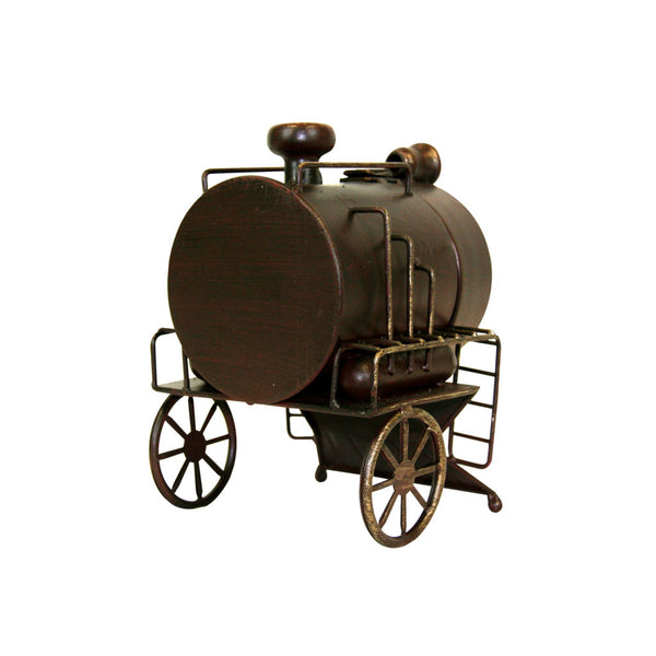 Rustic Bronze Locomotive Table Clock