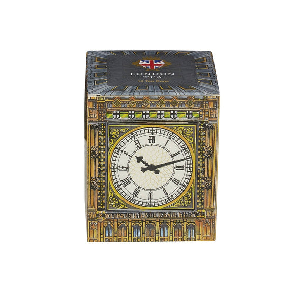 English Sights Big Ben 10 Teabag Box showing clock on front of box. 