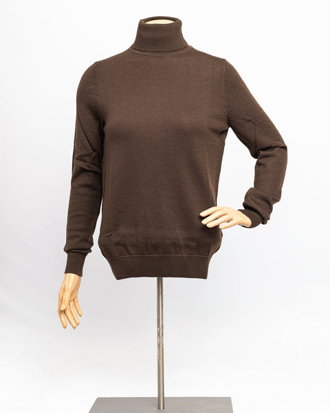 Ladies Extra Fine Merino Wool Roll Neck Jumper