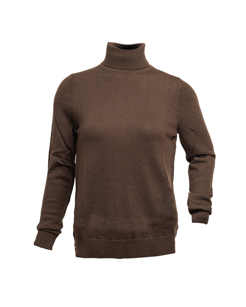 Ladies Extra Fine Merino Wool Roll Neck Jumper