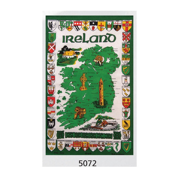 Map of Ireland Tea Towel