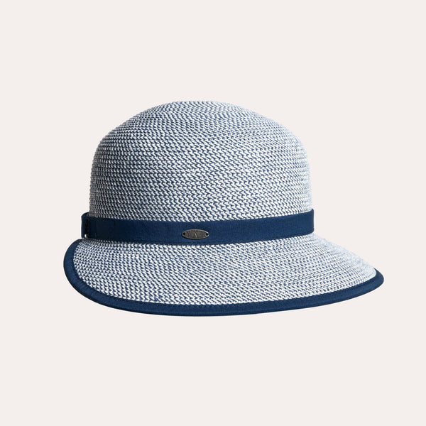 Annie cloche hat in Navy Mix colour