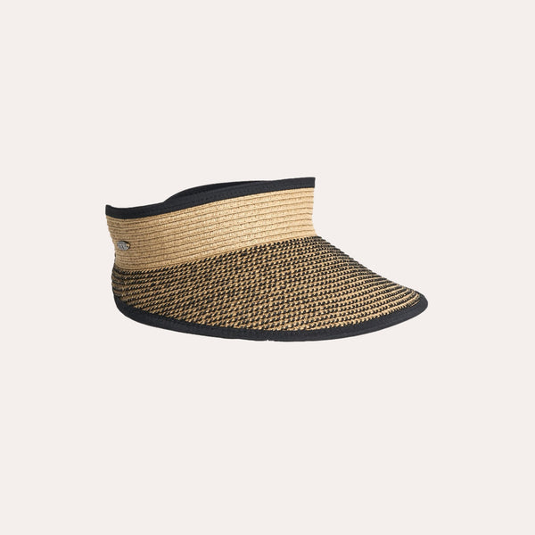 Woven visor cap by Canadian Hat in the black colouring.