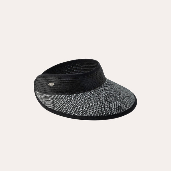 Canadian Hat Violet Visor in Black and White Colour