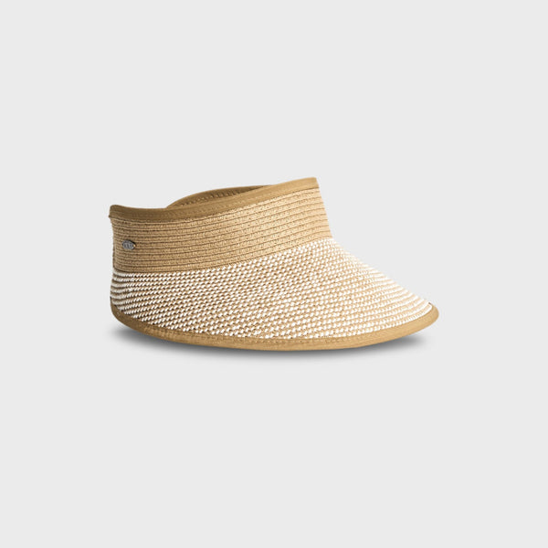 Canadian Hat Violet Visor in Camel Colour