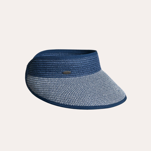Canadian Hat Violet Visor in Navy White Colour