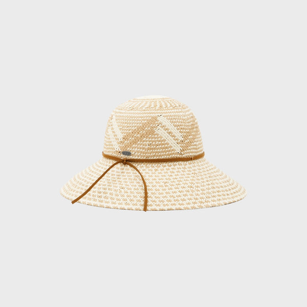 Cordelia Raffia Hat in Caramel Colour
