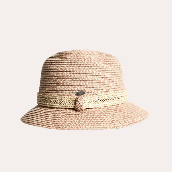 Cecilia Short Cloche Ladies Hat Pink Mix