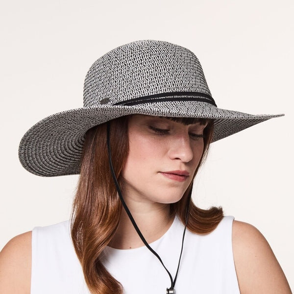 Canadian Hat Adriana in Black White on Model