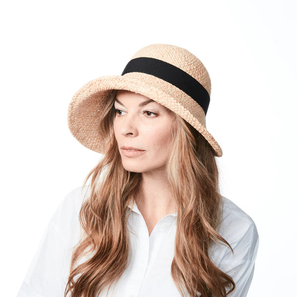 Cleana Cloche in Raffia Straw - Made in Canada