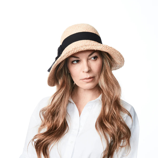 Cleana Cloche in Raffia Straw - Made in Canada