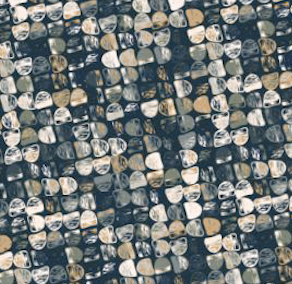 Geometric pattern fabric for the inside of the reversable Grey Tigerlily cap by Watuko Headwear (CAP 5 (215))