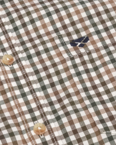 Garvock Cotton Twill Herringbone Check Shirt