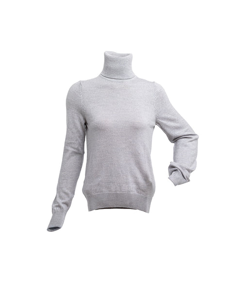 Ladies Extra Fine Merino Wool Roll Neck Jumper