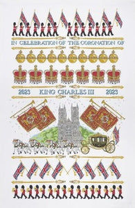 Tea Towel 100% Cotton Celebration of The 2023 Coronation King Charles III