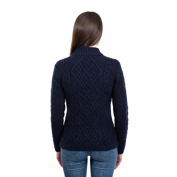 Ladies Aran Cable Knit Sweater