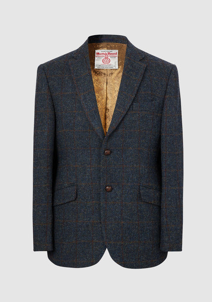 blue multi check Harris Tweed Patrick Jacket