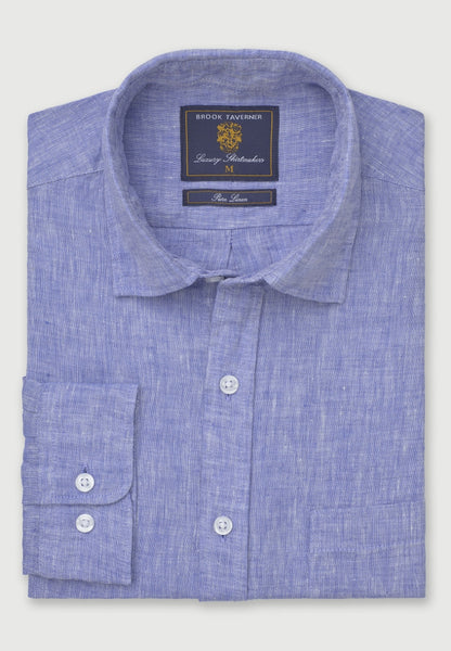 Image of folded Brook Taverner Linen Shirt 4591H