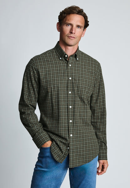 Regular Fit Tattersall Check Cotton Shirt