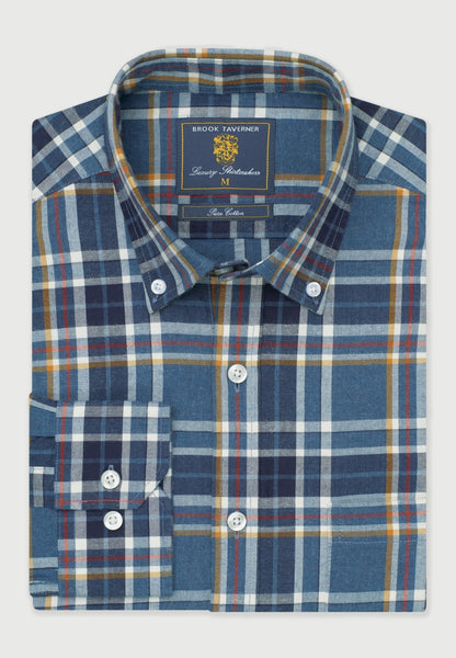 Regular Fit Melange Check Cotton Shirt