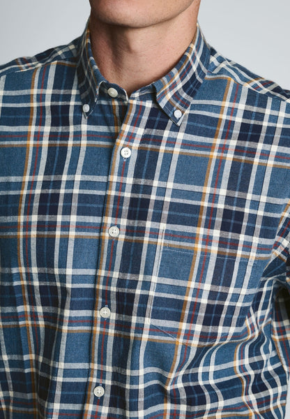 Regular Fit Melange Check Cotton Shirt