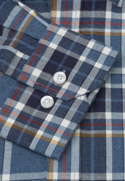Regular Fit Melange Check Cotton Shirt