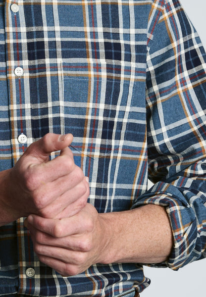 Regular Fit Melange Check Cotton Shirt