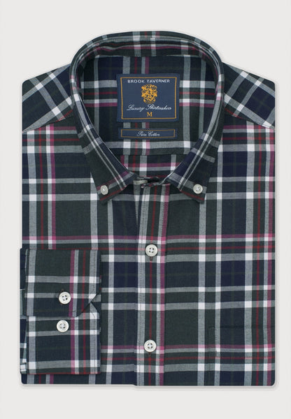 Regular Fit Melange Check Cotton Shirt