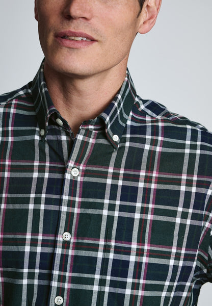Regular Fit Melange Check Cotton Shirt