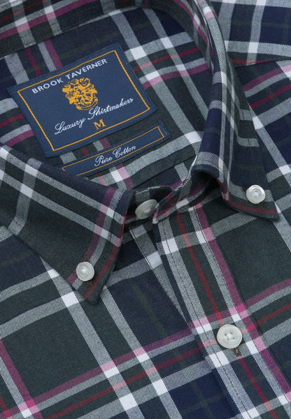 Regular Fit Melange Check Cotton Shirt