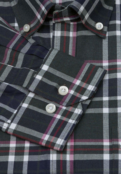 Regular Fit Melange Check Cotton Shirt