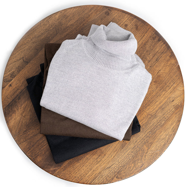 Ladies Extra Fine Merino Wool Roll Neck Jumper