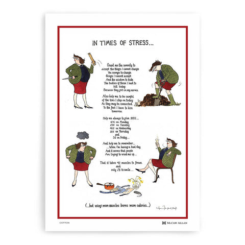 Tottering In Times of Stress Tea Towel