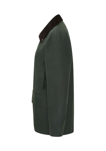  Ladies Countrygirl Waxed Jacket in Brown - Side view, on white background