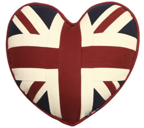London Union Jack Heart Shaped Pillow