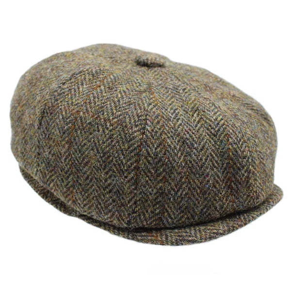 Brodick Harris Tweed 8 Piece Cap