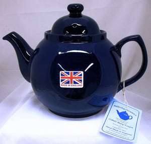 Adderley Ceramics Brown Betty Cobalt Blue Teapots MADE IN ENGLAND