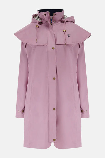 Ladies Lighthouse Outrider Coat in wild rose colour - front view