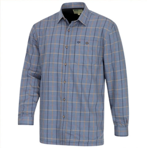 Skyblue/blackthorn Fleece Lined long-sleeve button-up shirt.