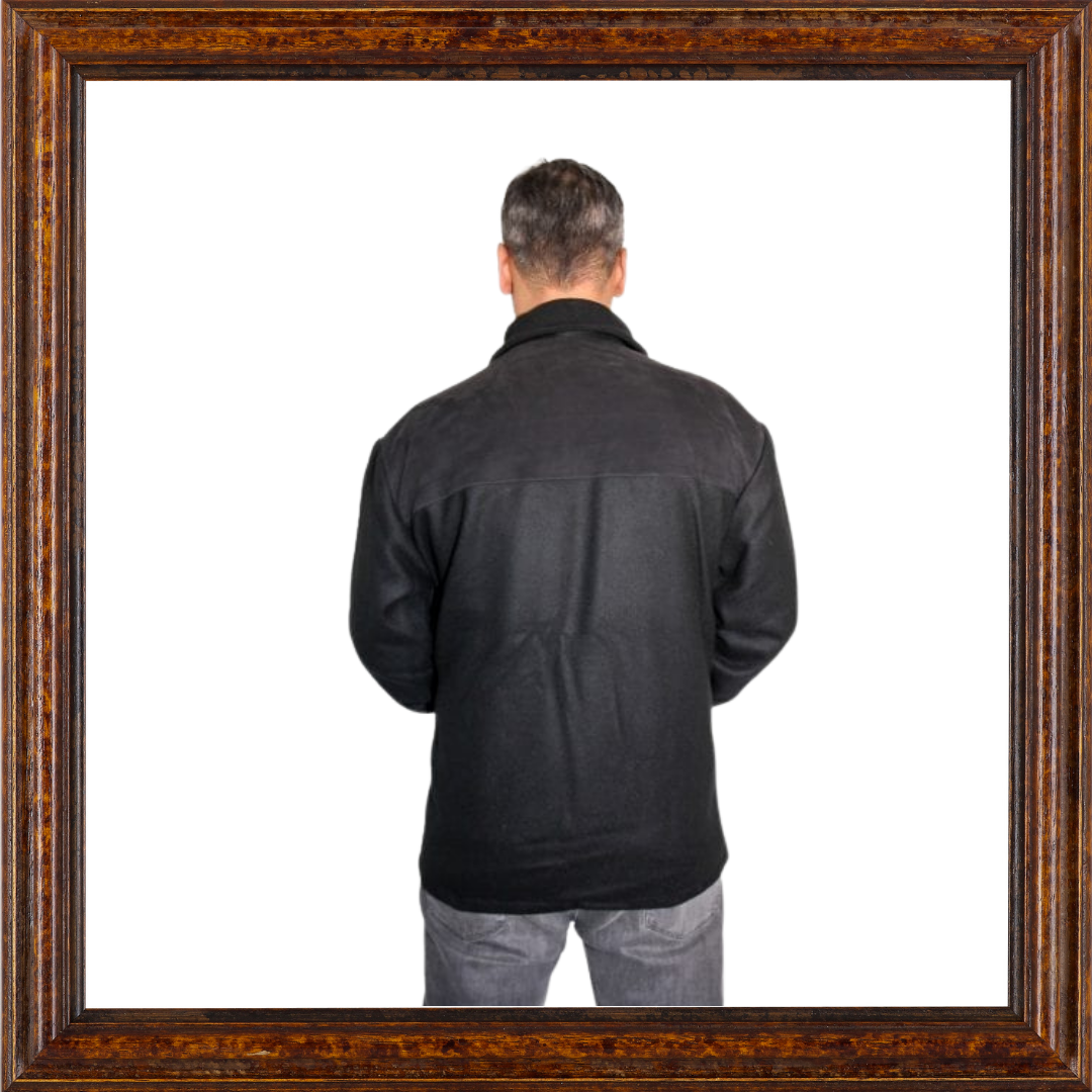 Classic Donkey Jacket With Nubuck Leather Shoulders Bobcaygeon British Shop Ltd